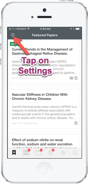 Change Settings on Read by QxMD App